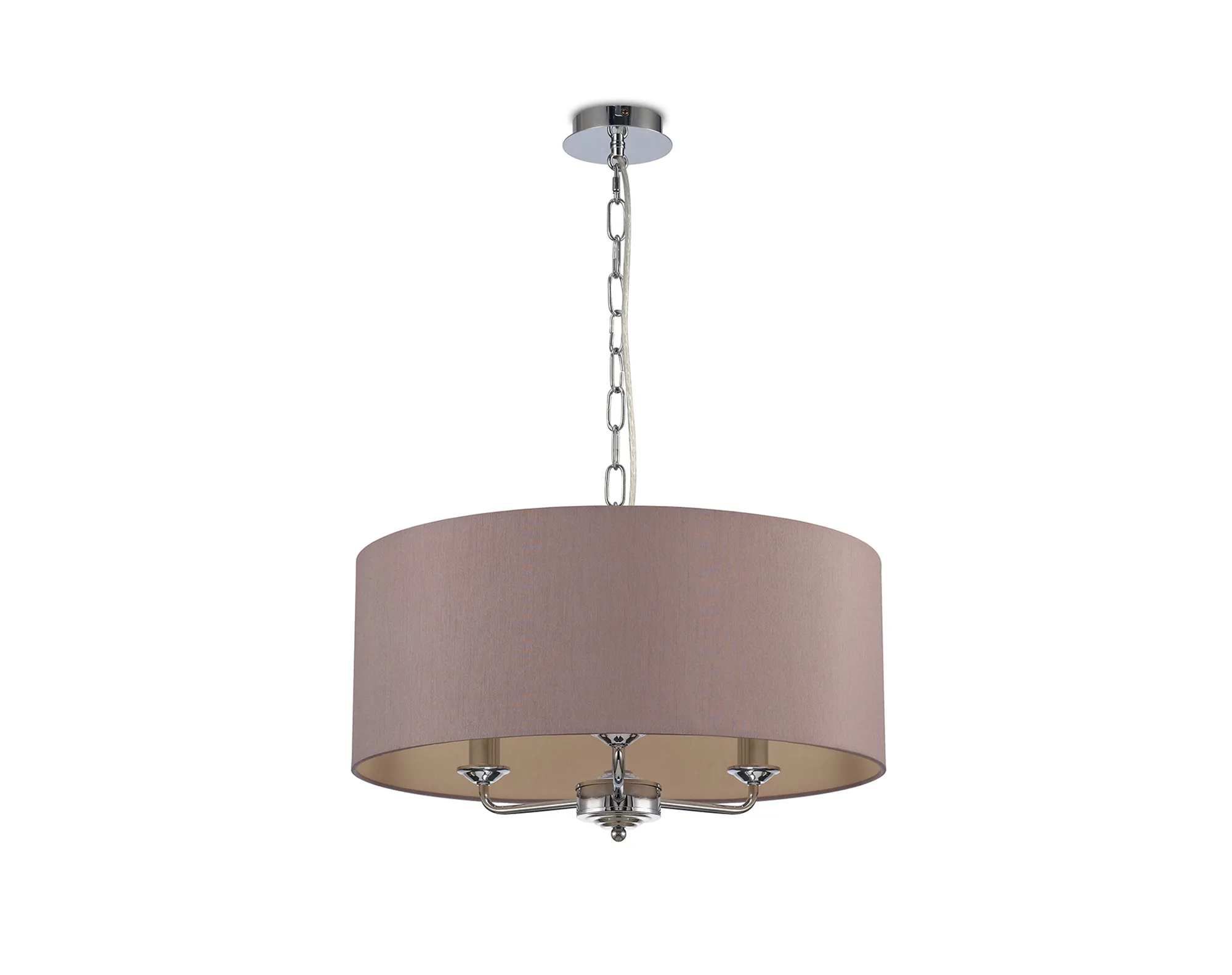 Banyan 50cm 3 Light Pendant Polished Chrome, Taupe/Halo Gold DK0026  Deco Banyan